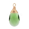 Faceted Glass Pendants PALLOY-JF00739-2
