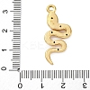 PVD Vacuum Plating 304 Stainless Steel Rhinestone Pendants STAS-S163-22G-3