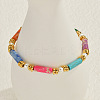 Bohemian Style Colorful Mixed Stone Beaded Stretch Bracelets for Women AC6424-4