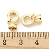 Brass Micro Pave CLear Cubic Zirconia Fold Over Clasps KK-Z044-11G-3