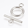 Tarnish Resistant 304 Stainless Steel Toggle Clasps X-STAS-F114-04P-D-1
