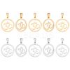 Yoga 304 Stainless Steel Pendants STAS-UN0013-51-1
