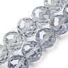 Transparent Electroplate Glass Beads Strands EGLA-N002-34H-F03-1