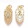 Brass Micro Pave Cubic Zirconia Pendants ZIRC-G168-36G-2