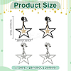 2 Pairs 2 Colors Brass Clip-on Earrings EJEW-HY0001-10A-2