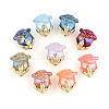 Iridescent Plating Acrylic Beads MACR-C029-06-1
