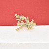 Brass Cuff Rings for Women RJEW-F184-08H-G-1