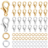 400Pcs 2 Colors Zinc Alloy Lobster Claw Clasps FIND-SP0001-34-1