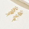 Brass Micro Pave Cubic Zirconia Stud Earrings for Women CY3944-3