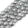 Electroplated Natural Lava Rock Beads Strands G-K388-01G-3