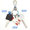 15Pcs 3 Styles Rainbow Color Titanium Alloy Split Rings FIND-OC0001-94-5