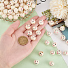 Printed Natural Wood European Beads WOOD-PH0002-79C-3