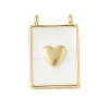 Brass Enamel Pendants KK-C110-15A-01G-1