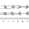 304 Stainless Steel Oval Knot Link Chain Necklaces for Women Men NJEW-P321-02P-5