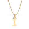 1pc 304 Stainless Steel Letter Pendant Necklaces NJEW-LP0001-38I-G-1