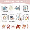 24Pcs 12 Style School Theme Alloy Enamel Pendants FIND-SC0004-12-2