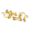 Rack Plated Brass Screw Clip-on Earring Findings KK-YW0001-10G-2