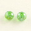 Electroplate Faceted Rondelle AB Color Plated Transparent Glass Beads GLAA-R152-6mm-M2-2