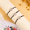 3Pcs 3 Style 430 Stainless Steel Heart Link Bracelets Set JB726A-5