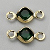 Brass Rhinestone Connector Charms RB-WH0001-08F-1