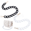 CHGCRAFT 2Pcs 2 Color Resin Curb Chains Bag Straps FIND-CA0005-05-1