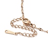 Ion Plating(IP) 304 Stainless Steel Dapped Chain Necklace for Men Women NJEW-E076-02RG-3