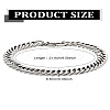 1Pc 304 Stainless Steel Cuban Link Chains Bracelets for Men & Women BJEW-LP0001-13B-P-2