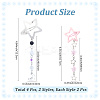 2Pcs 2 Styles Star Iron & Plastic Snap Hair Clips PHAR-CP0001-29-2