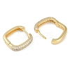 Rack Plating Square Brass Micro Pave Cubic Zirconia Hoop Earrings EJEW-Z059-13G-01-2