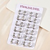 304 Stainless Steel Polishing Hoop Earrings EJEW-M106-01A-P-2