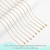20Pcs Ion Plating(IP) 304 Stainless Steel Cable Chain Necklaces Set MAK-NB0001-24-1