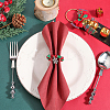 Christmas Theme Glass Beads Napkin Rings AJEW-SC00031-4