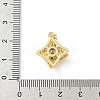 Rotatable Brass Micro Pave Clear Cubic Zirconia Pendants LS-KK-F905-23G-03-3
