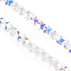 Electroplate Transparent Glass Beads Strands EGLA-U004-03A-AB01-1