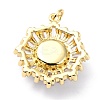 Brass Micro Pave Cubic Zirconia Pendants ZIRC-O044-21B-G-3
