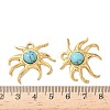 Dyed Synthetic Turquoise Sea Animal Pendants STAS-H483-33C-G-3