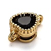Real 18K Gold Plated Brass Micro Pave Cubic Zirconia Links Connectors ZIRC-L100-011G-3