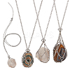 3Pcs 3 Styles 304 Stainless Steel Macrame Pouch Necklace Making for Gemstone Nuggets NJEW-BBC0001-24-1