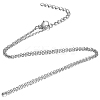 304 Stainless Steel Cable Chain Necklace STAS-T040-PJ204-50-1