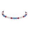 8mm Round Polymer Clay Rhinestone Wrap Bracelets BJEW-JB10480-5