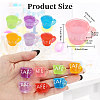 21Pcs 7 Colors Transparent Resin Pendants RESI-GL0001-09-2
