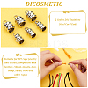 DICOSMETIC 80Pcs 2 Size 201 Stainless Steel Cord Ends STAS-DC0010-93-4