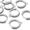 SHEGRACE Brass Micro Pave Clear Cubic Zirconia Hoop Earrings Findings XGR0154P-96P-1