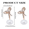 1Pair Alloy Micro Pave Clear Cubic Zirconia Stud Earrings EJEW-LP0004-65-2