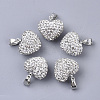 Polymer Clay Rhinestone Pendants RB-S055-11B-1