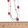 304 Stainless Steel & Dyed Natural Malaysia Jade Double Layer Necklaces for Women NJEW-A045-19P-5