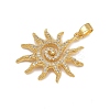 Brass Micro Pave Cubic Zirconia Pendants X-KK-K303-01G-2