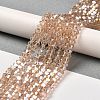 Transparent Electroplate Glass Beads Strands EGLA-A039-T3mm-B12-4