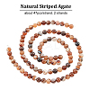 Olycraft Natural Striped Agate/Banded Agate Beads Strands G-OC0003-56B-02-4