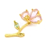 Brass Micro Pave Cubic Zirconia Pendants KK-A232-11G-2